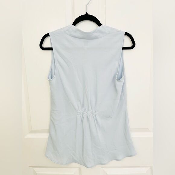 Nwt Anthropologie nic + zoe sky blue sleeveless blouse - Picture 2 of 4